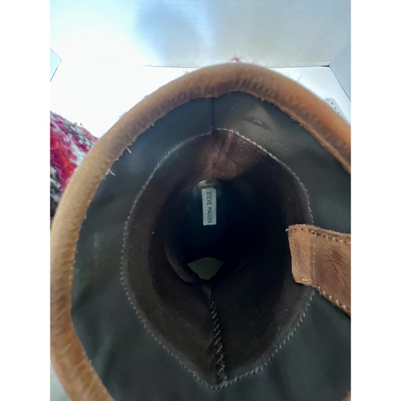 Steve Madden Tolteca Western Boot Women Size 7.5 Brown Leather Blanket Southwest - Picture 8 of 9